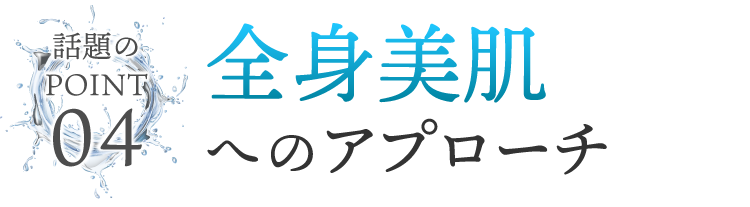 全身美肌へのアプローチ